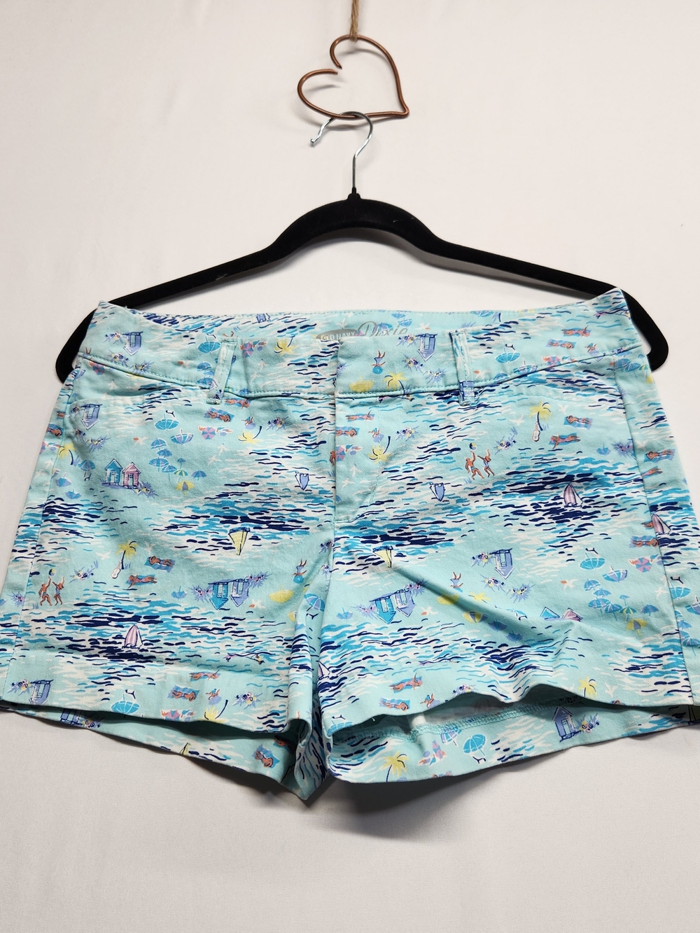 ⭐️Old Navy Pixie Beach Shorts 2 Blue Scenic Coastal Resortwear Cottagecore